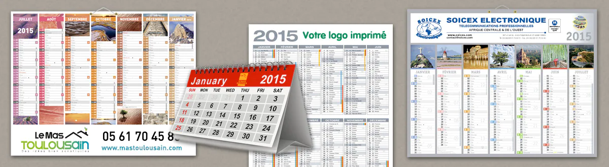 Personnalisation de calendriers à votre image